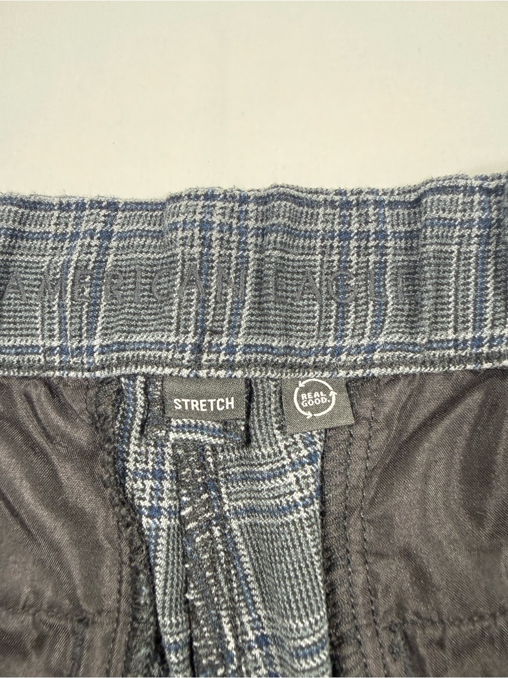 American Eagle Outfitters Grey Plaid Wide-Leg Pants - Picture 2 of 9